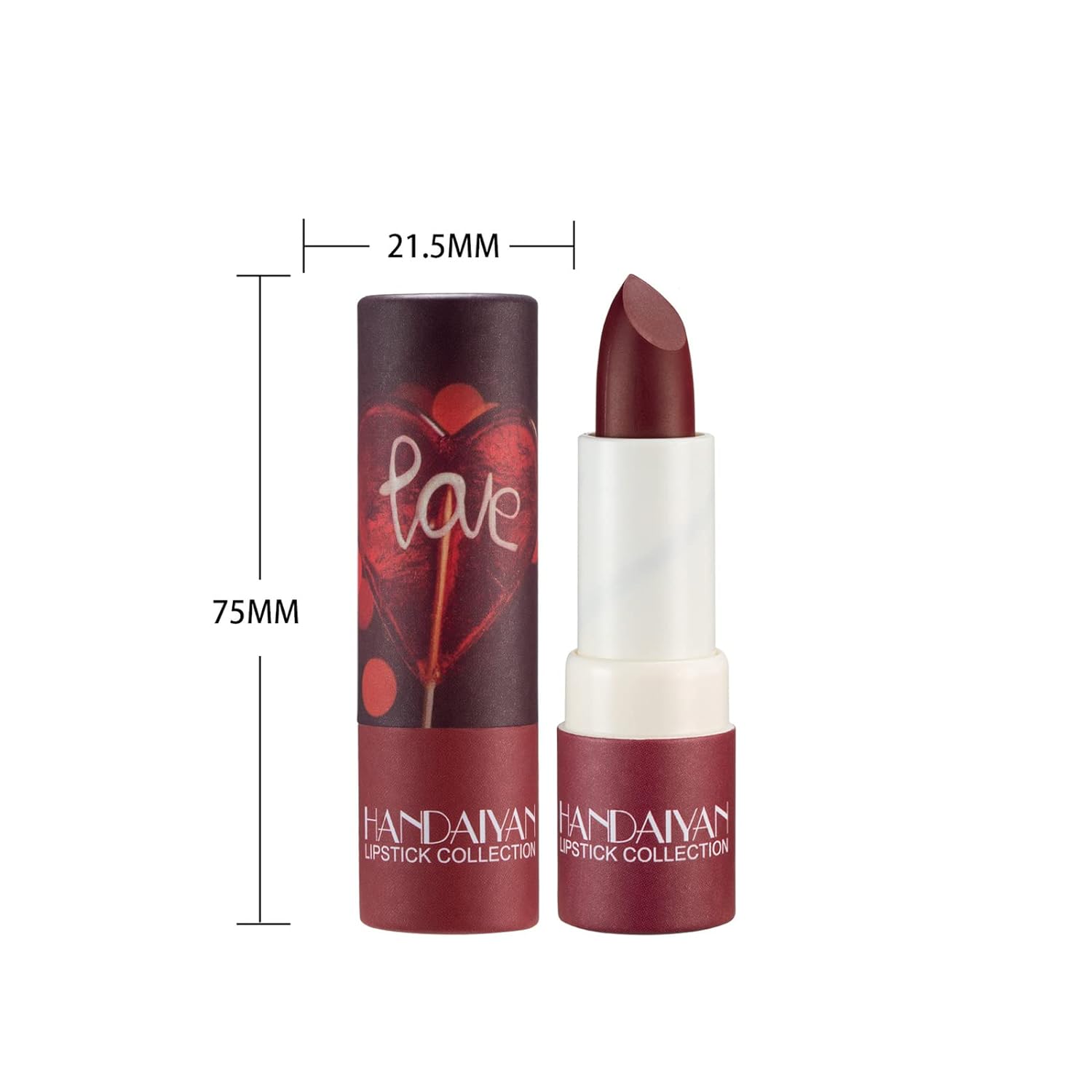 Anglicolor Lipstick, Pink, Lipstick Matt, Smooth, Long-Lasting, Waterproof, Highly Pigmented Lipstick for Women (#06 Rose Red)