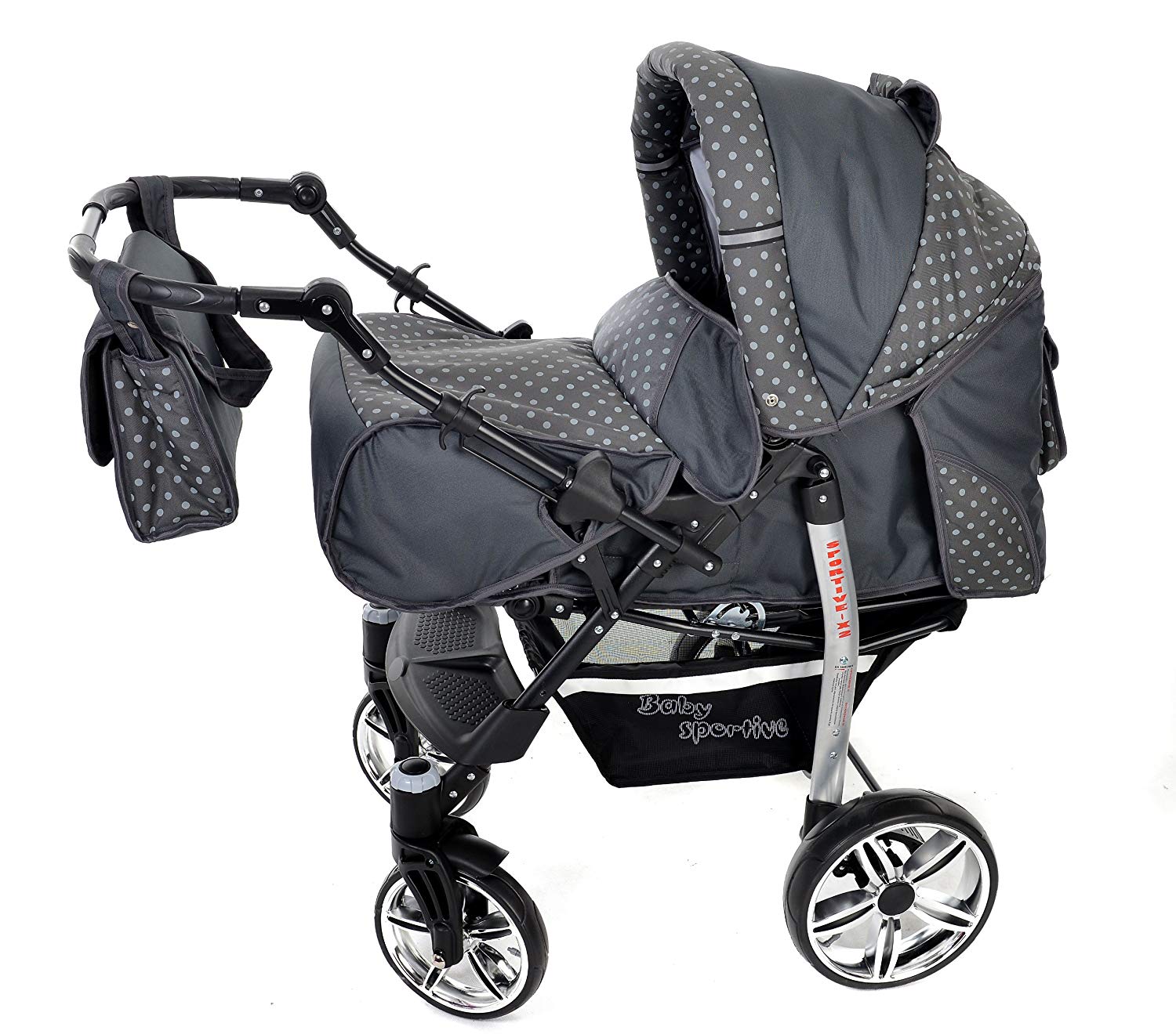 You and Baby SPORTIV-X2 Kombi-Kinderwagen 3in1 | mit Zubehör | für Kinder ab der Geburt bis 3 Jahre | Gewicht 13 kg | Faltmaß mit Rädern B99 x T60 x H69