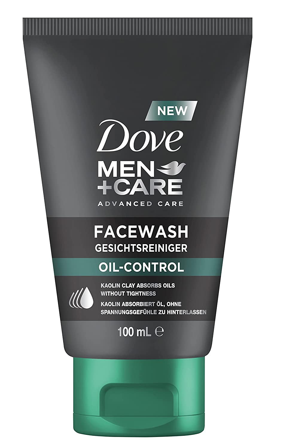 Dove Men+Care Facial Cleanser Oil Control - Protects, Reduces Skin Shine & Minimises Pores Without Greasy, 1 x 100 ml