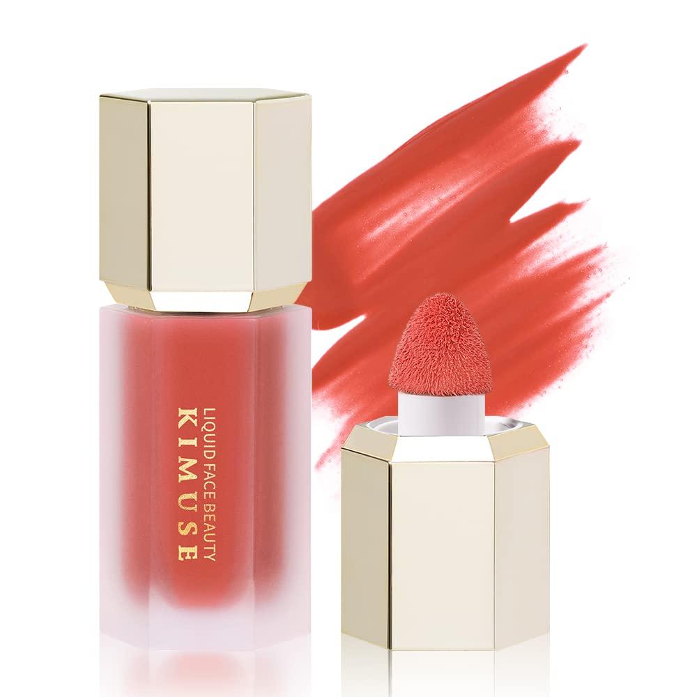 Kimuse Gel Cream Blush, Liquid Blush, Natural Look, Dewy Finish Liquid Blush, MakeUp, 4 ml (Gladness-Dewy Muted Peach)