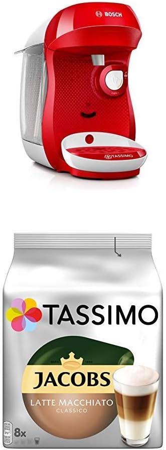 Bosch Tassimo Happy Capsule Machine, Bright red