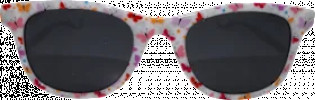Sunglasses kids white frame, colorful butterflies, 1 piece
