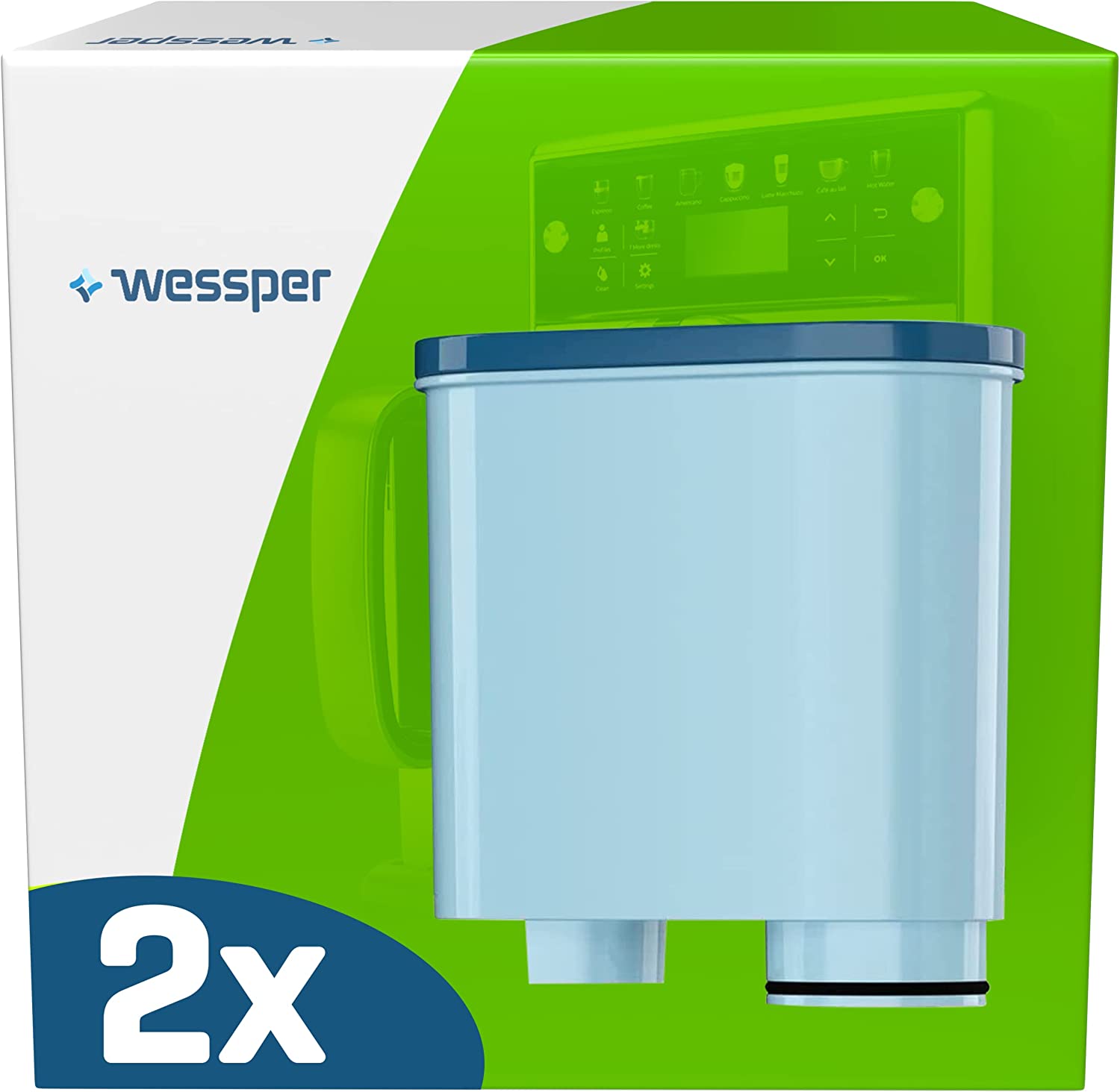 WESSPER Wessper Aquaclean Fully Automatic Coffee Machine Water Filter for Saeco and Philips Fully Automatic Coffee Machines Pack of 4