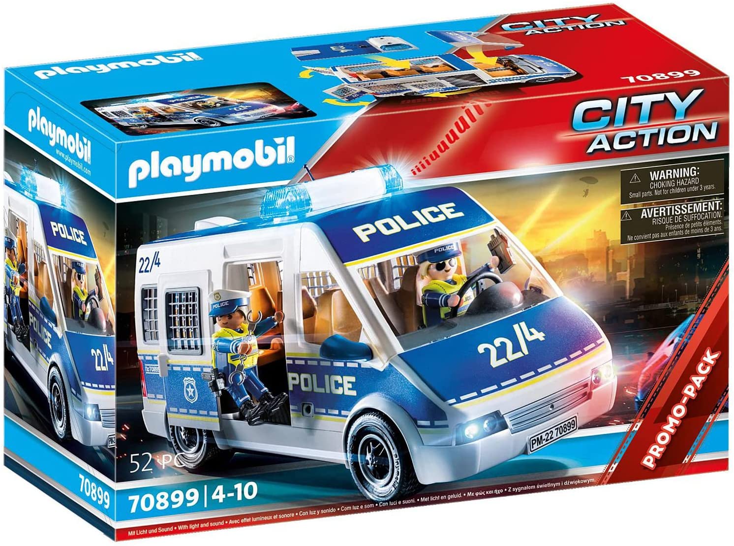 Playmobil Police team car with light and sound