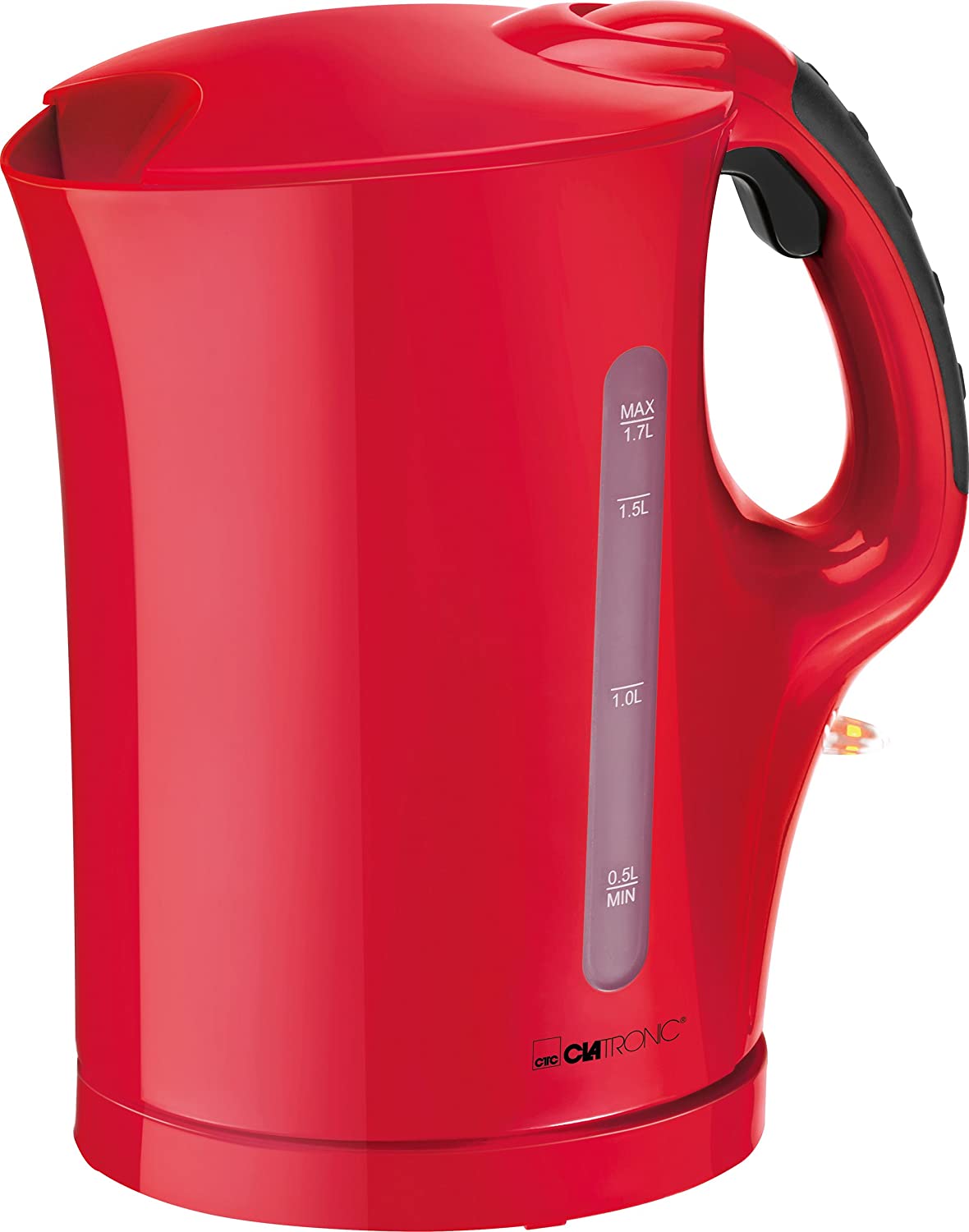 Clatronic WK 3445 Kettle 1.7 L with 2 External Water Level Indicators Stainless Steel Heating Element