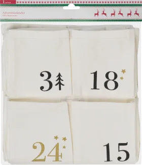 Vito & Joe Advent calendar fabric (100x60 cm), 1 piece