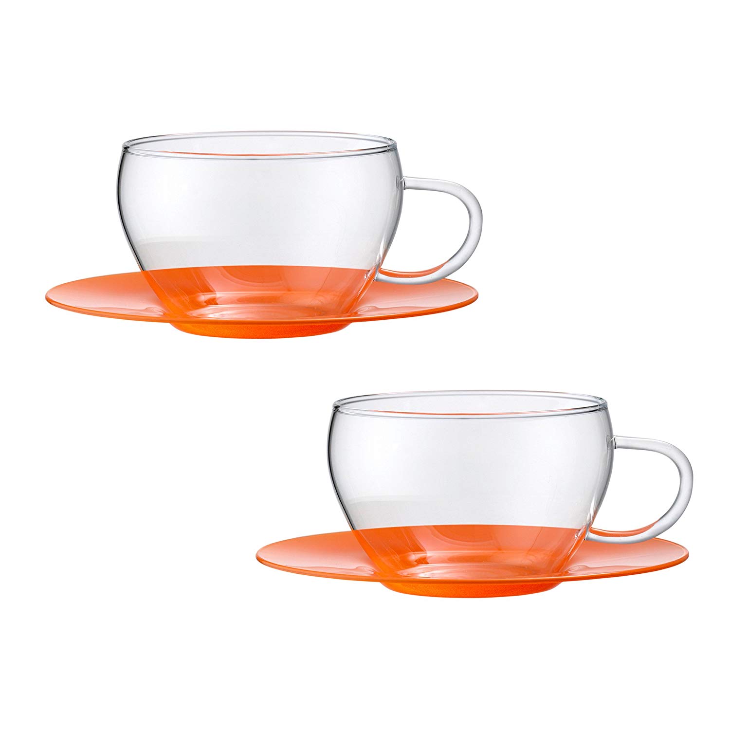 Bohemia Cristal 093 012 097 Play Of Colors Set Of 2 Plastic Saucer With Cof