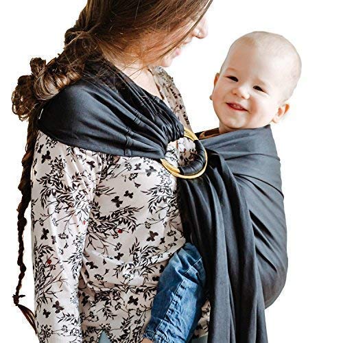 Shabany Ring sling, carrier sling, 100% organic cotton for newborns up to 1