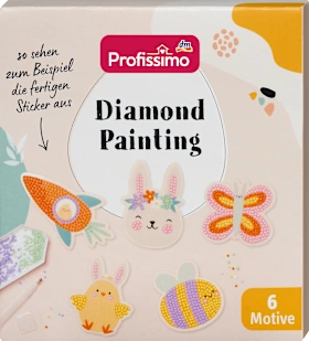 Diamond painting stickers, 6 pcs