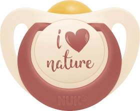 NUK Pacifier for Nature Latex, red, Gr.2, 6-18 Months, 2 Pcs