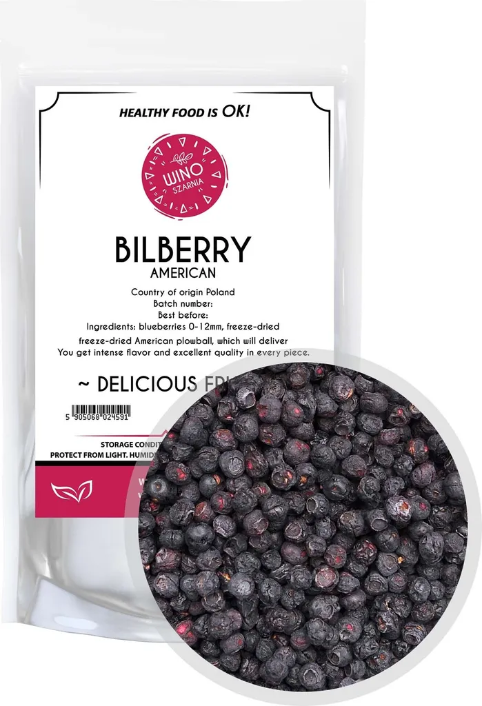 Whole freeze-dried blueberries - delicious freeze-dried fruits - 50g