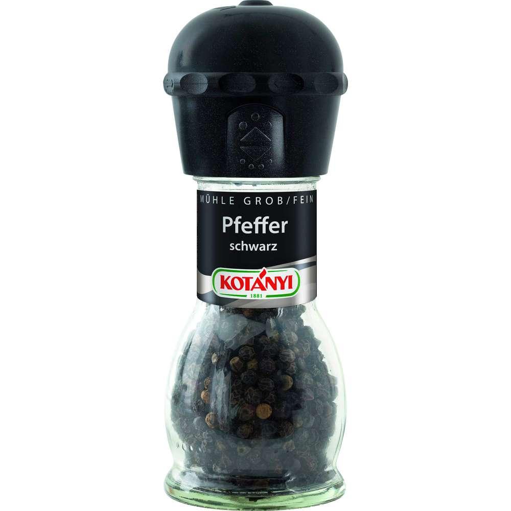 Whole black pepper mill