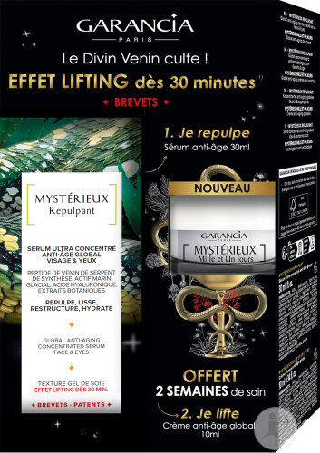 Garancia Gift Set Mystérieux Repulpant Serum 30ml + Mystérieux Mille Et Un Jours Cream 10ml