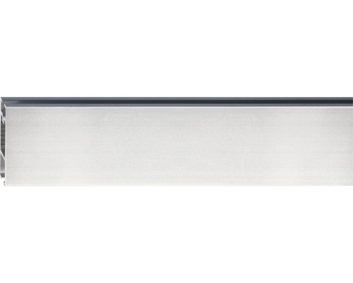 Curtain rod with inner track II Copenhagen stainless steel look 210 cm 32x11 mm