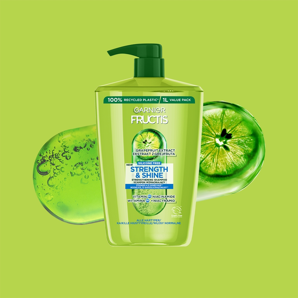 Garnier Fructis Strength & Shine strengthening shampoo for all hair types