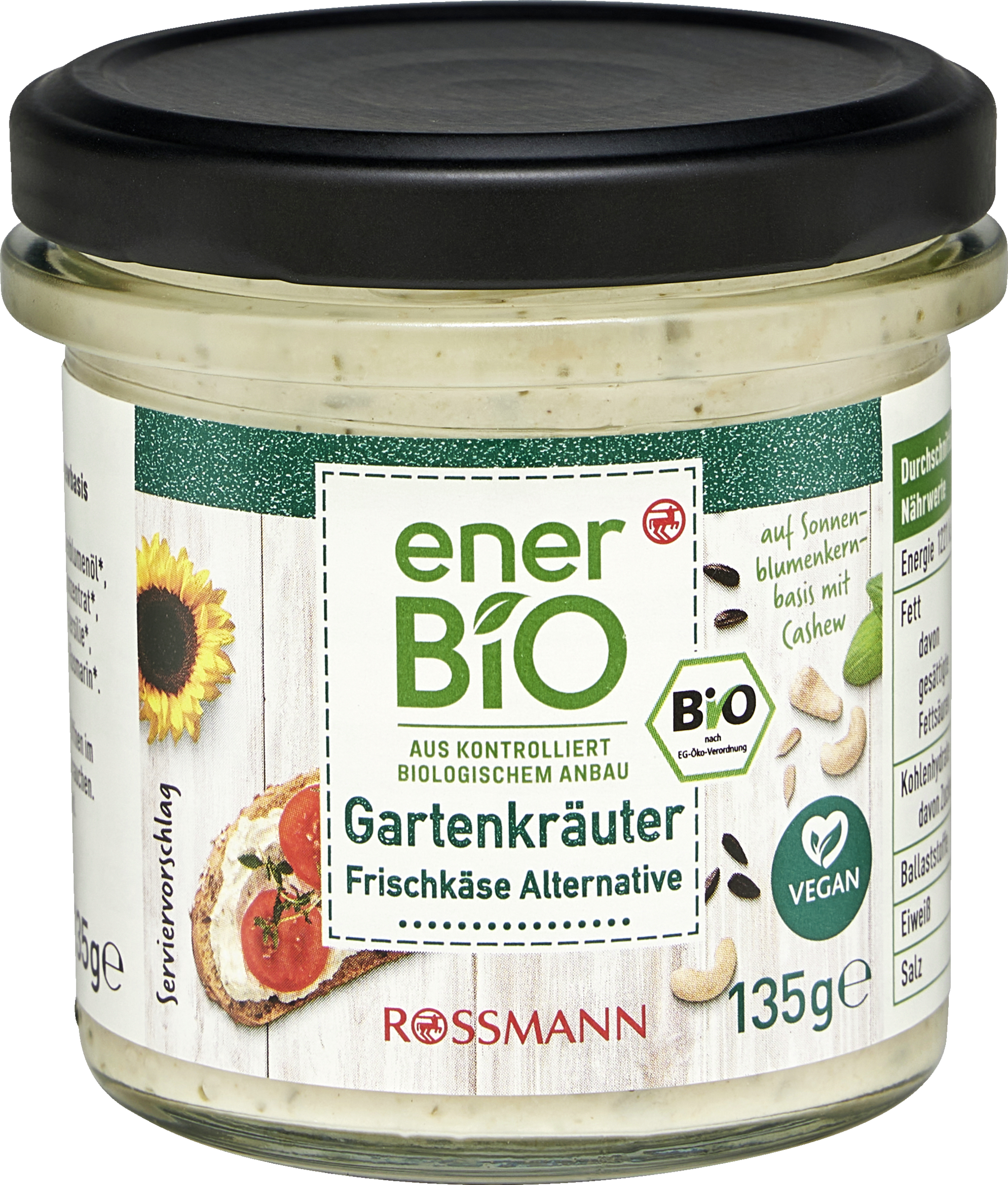 enerBiO Garden herbs cream cheese alternative