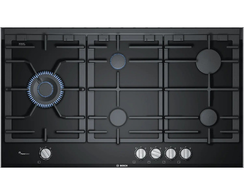 Gas hob with glass ceramic Bosch 91.6 x 52.7 cm 5 cooking zones PRS9A6B70D