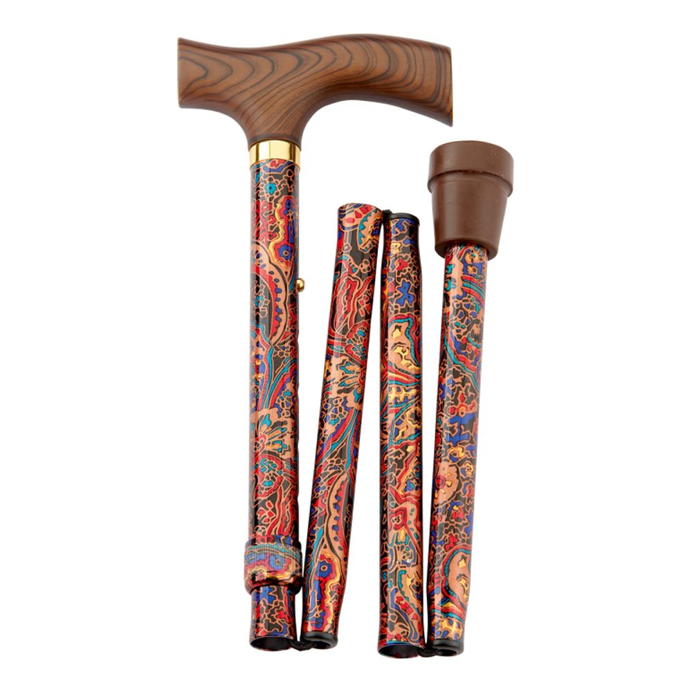 Gastrock foldable walking stick Fritz folding stick Paisley