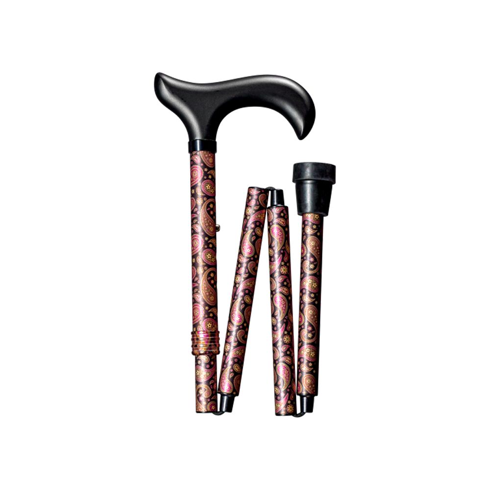 Gastrock walking stick deluxe slim folding stick Paisley