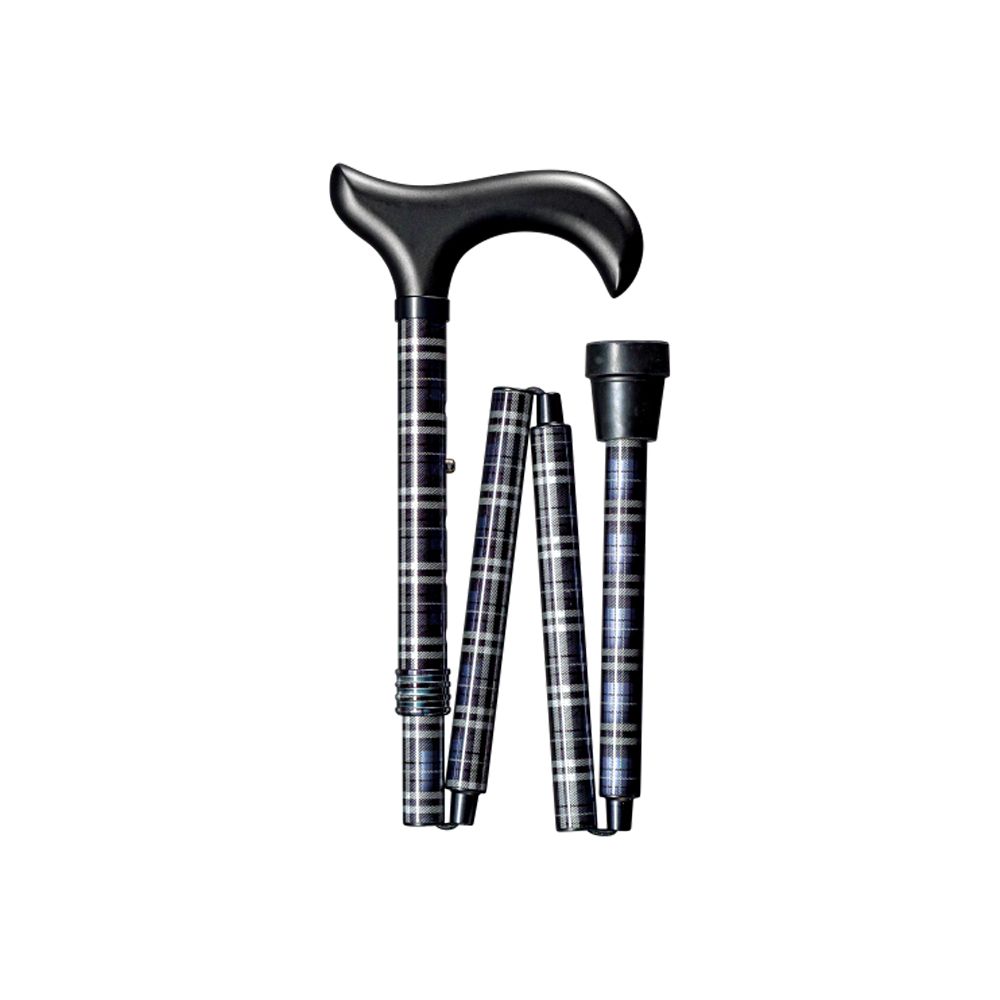 Gastrock Walking Stick Folding Stick Checked Grey