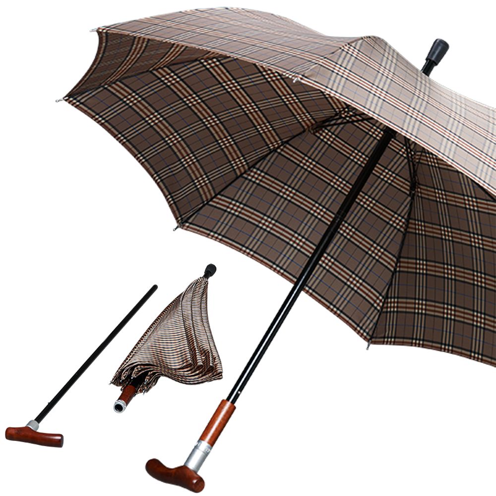 Gastrock walking stick Safebrella Duo Karo brown-beige