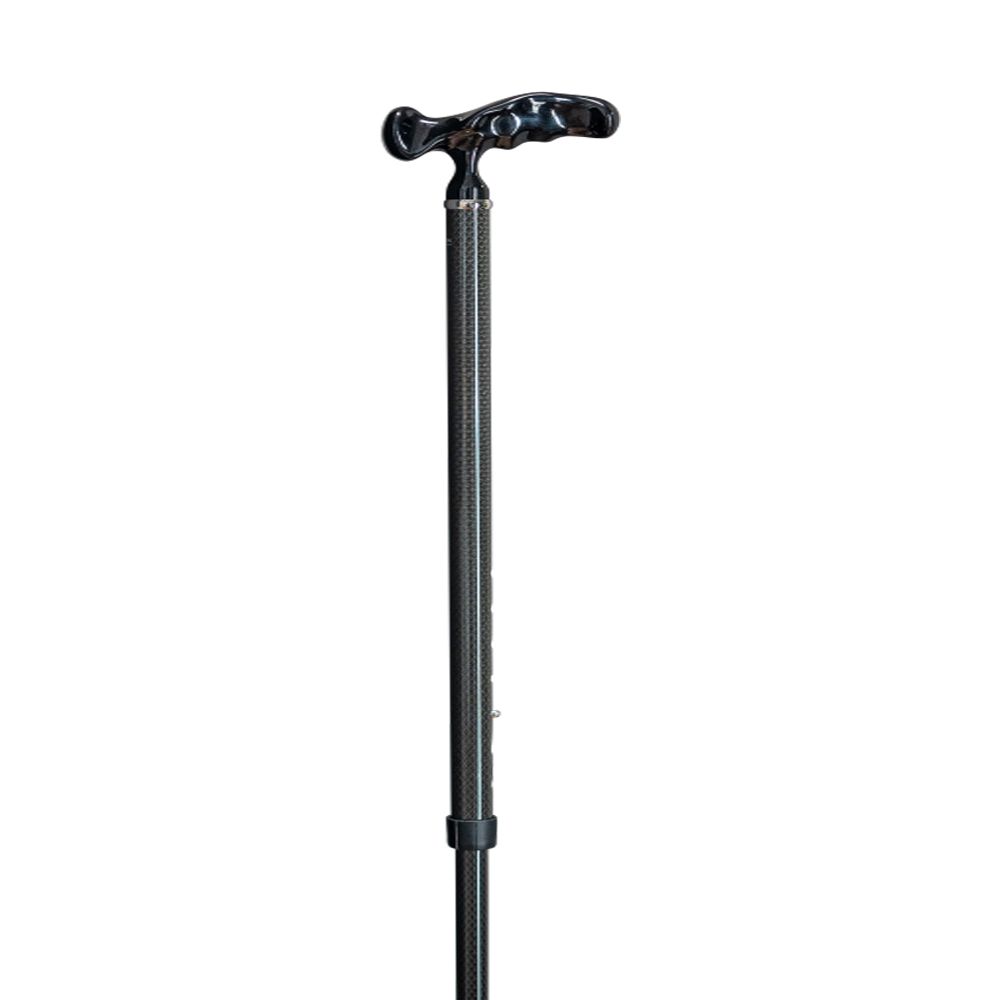 Gastrock height-adjustable walking stick Carbon-comfort-grip left