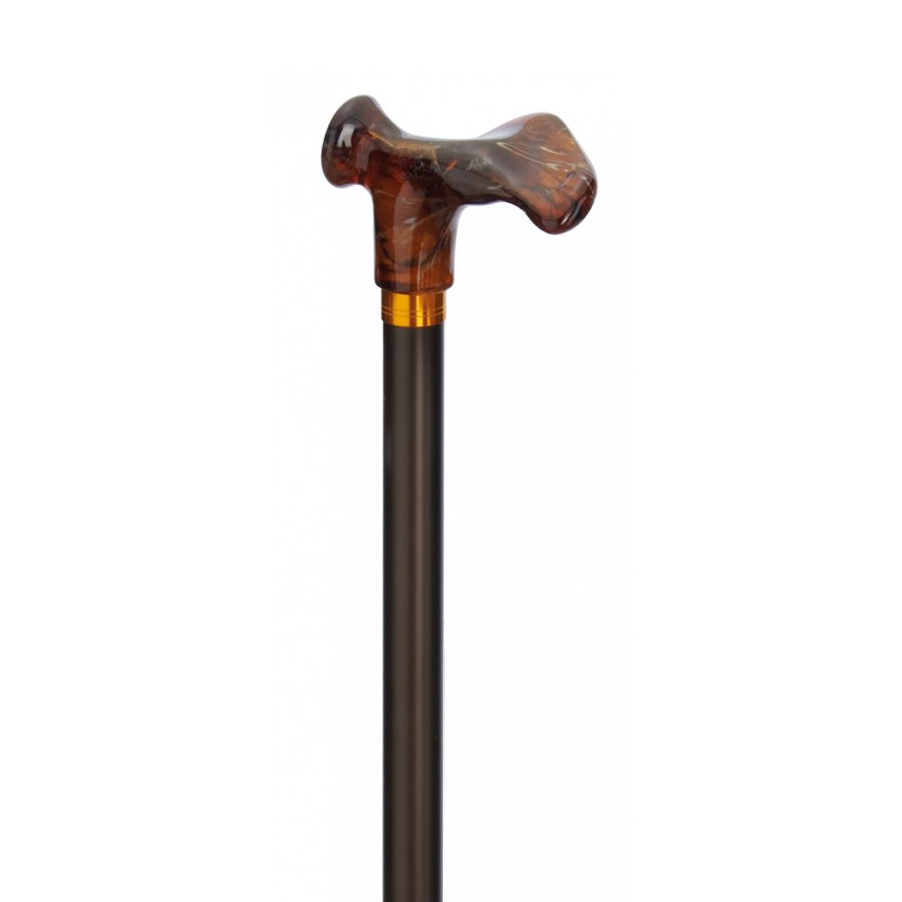 Gastrock height-adjustable walking stick Comfort-stick amber left