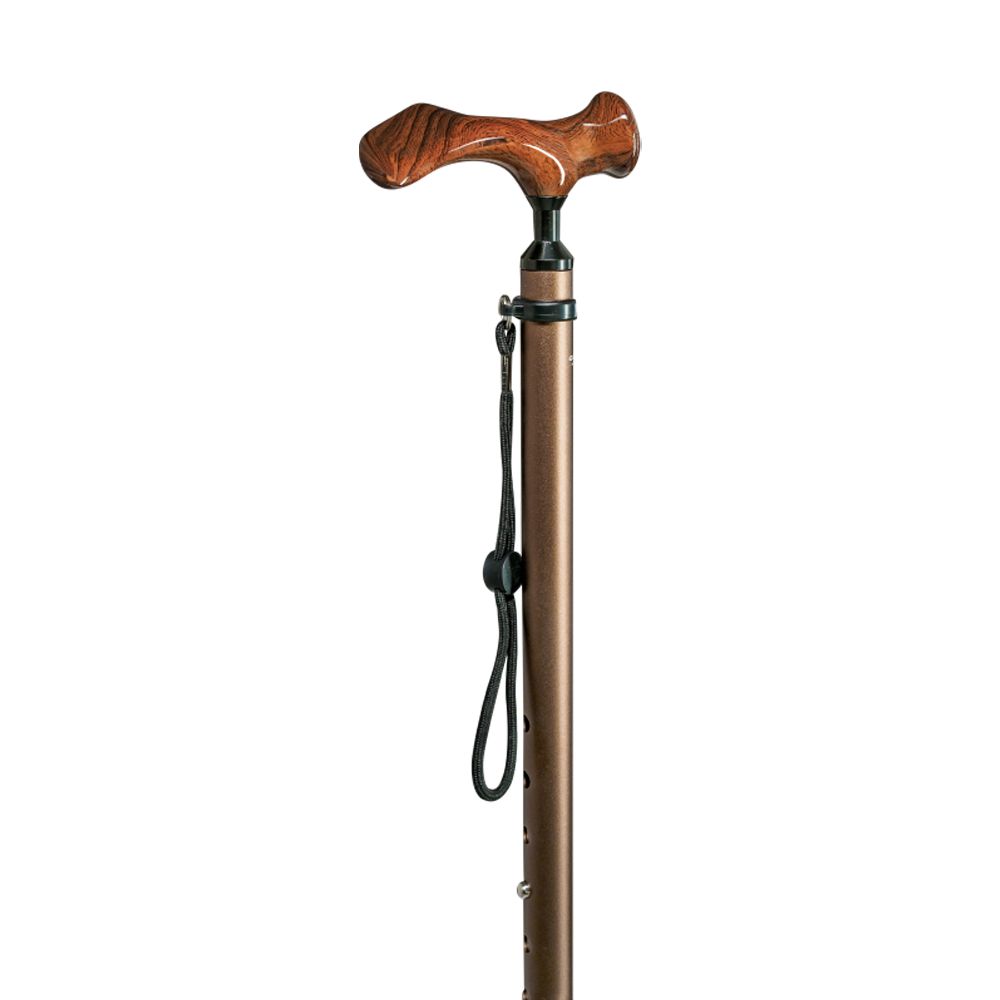 Gastrock height-adjustable walking stick Comfort-stick wood right