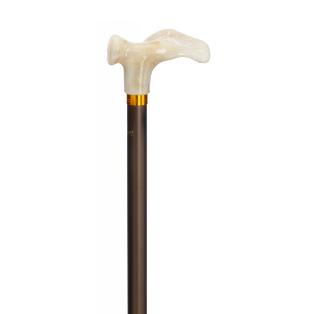 Gastrock height-adjustable walking stick Comfort-stick marbled right