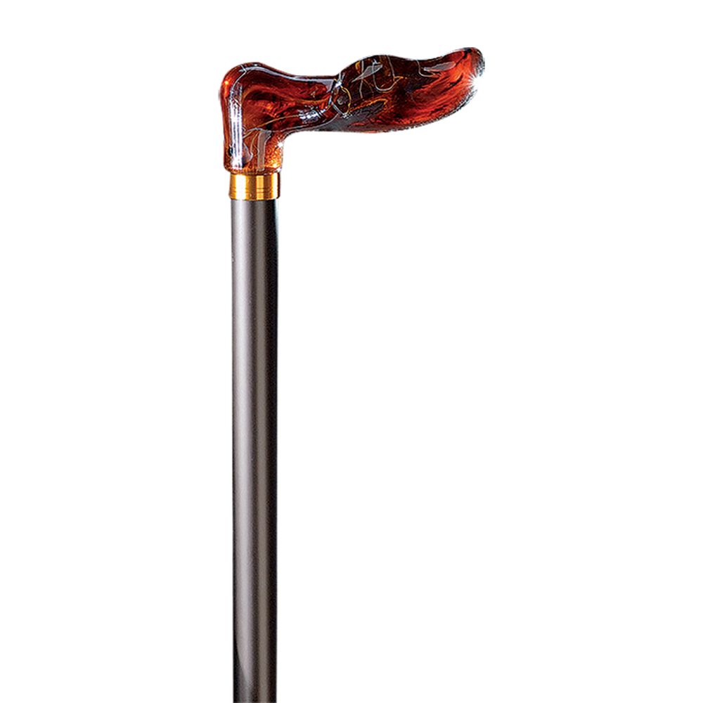 Gastrock Height-adjustable walking stick Fischer-stock Amber Right