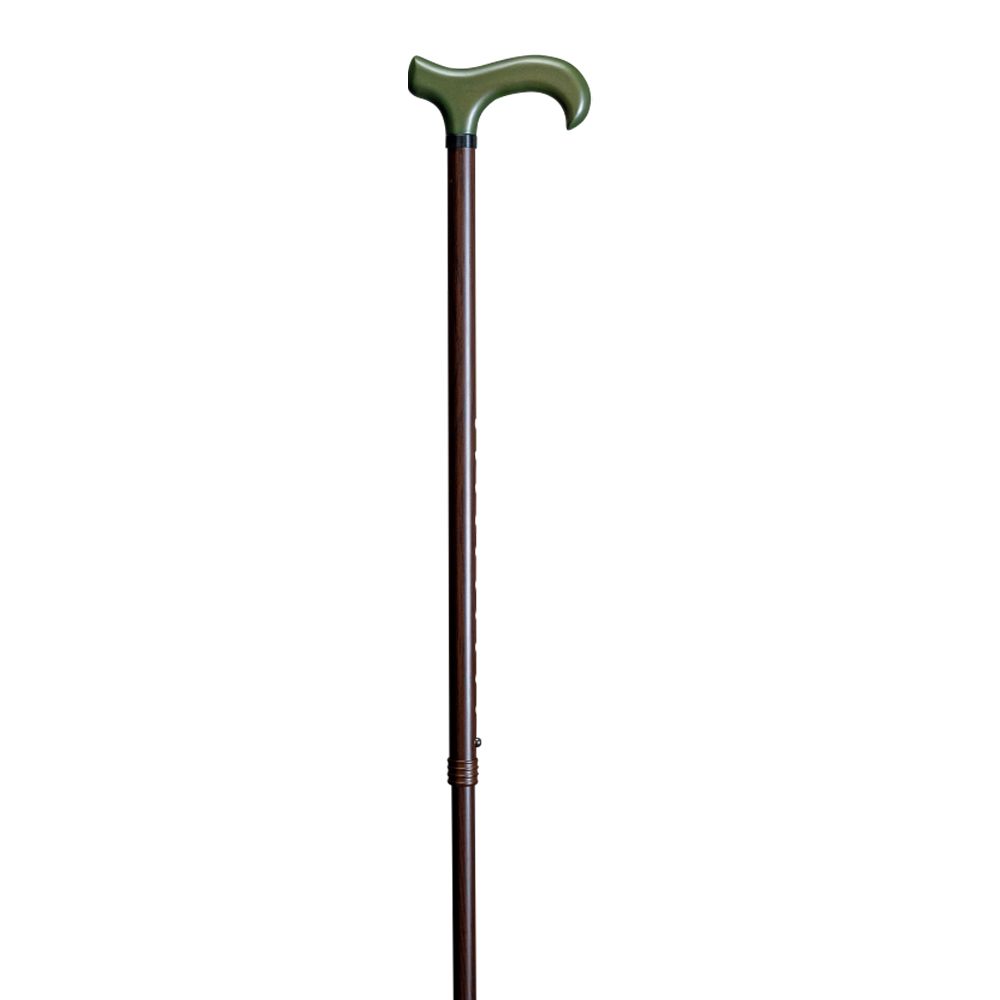 Gastrock height-adjustable walking stick light metal derby walnut