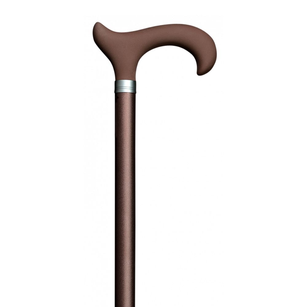 Gastrock height-adjustable walking stick silicone ergonomic derby bronze