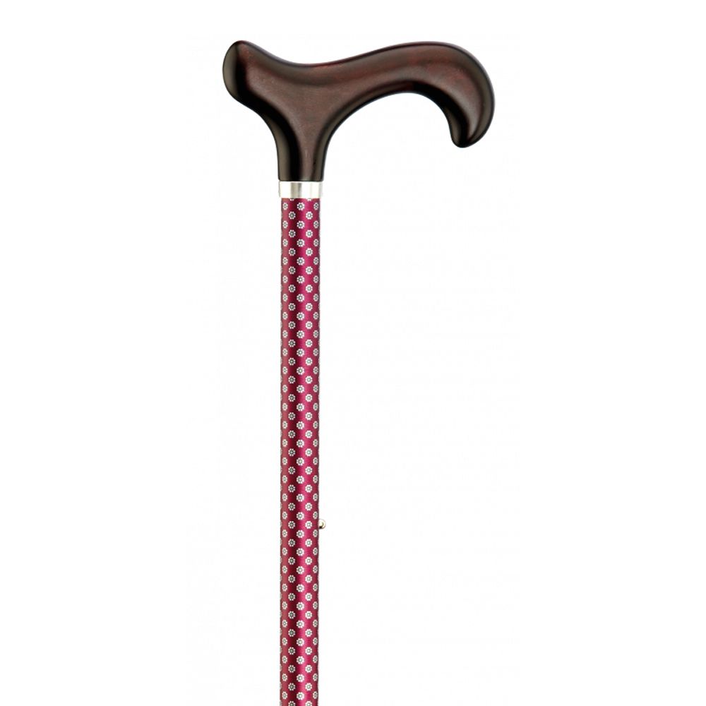 Gastrock Height-adjustable walking stick Step-derby Flower Print