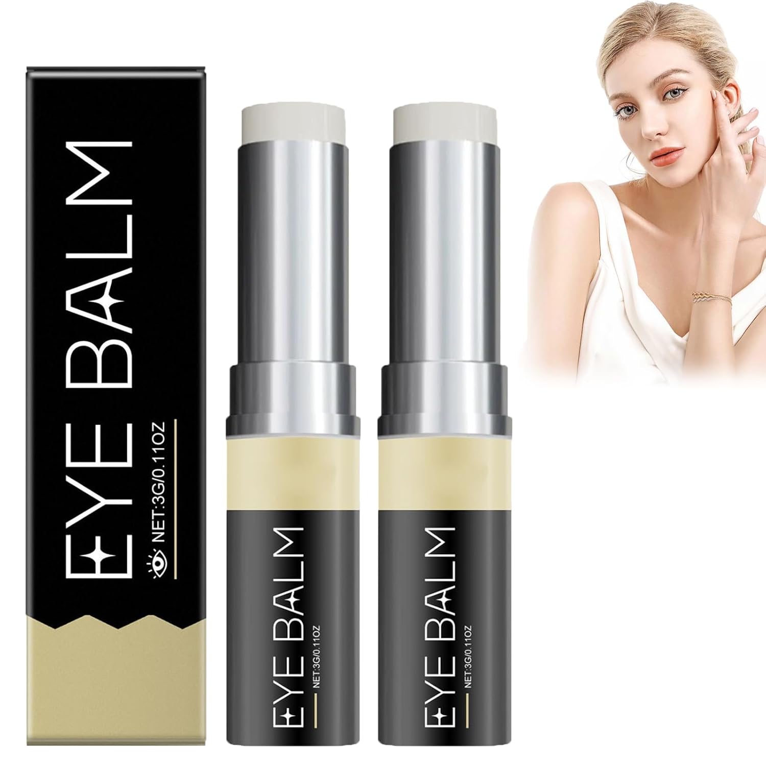 Lumibalm for Under Eye Bags Bags, Lumibalm for Under Eye Bags, Lumibalm for Under Eye Bags, Instant Firm, Turmeric Retinol Eye Cream Stick, Erases Eye Bags Within Minutes (2)