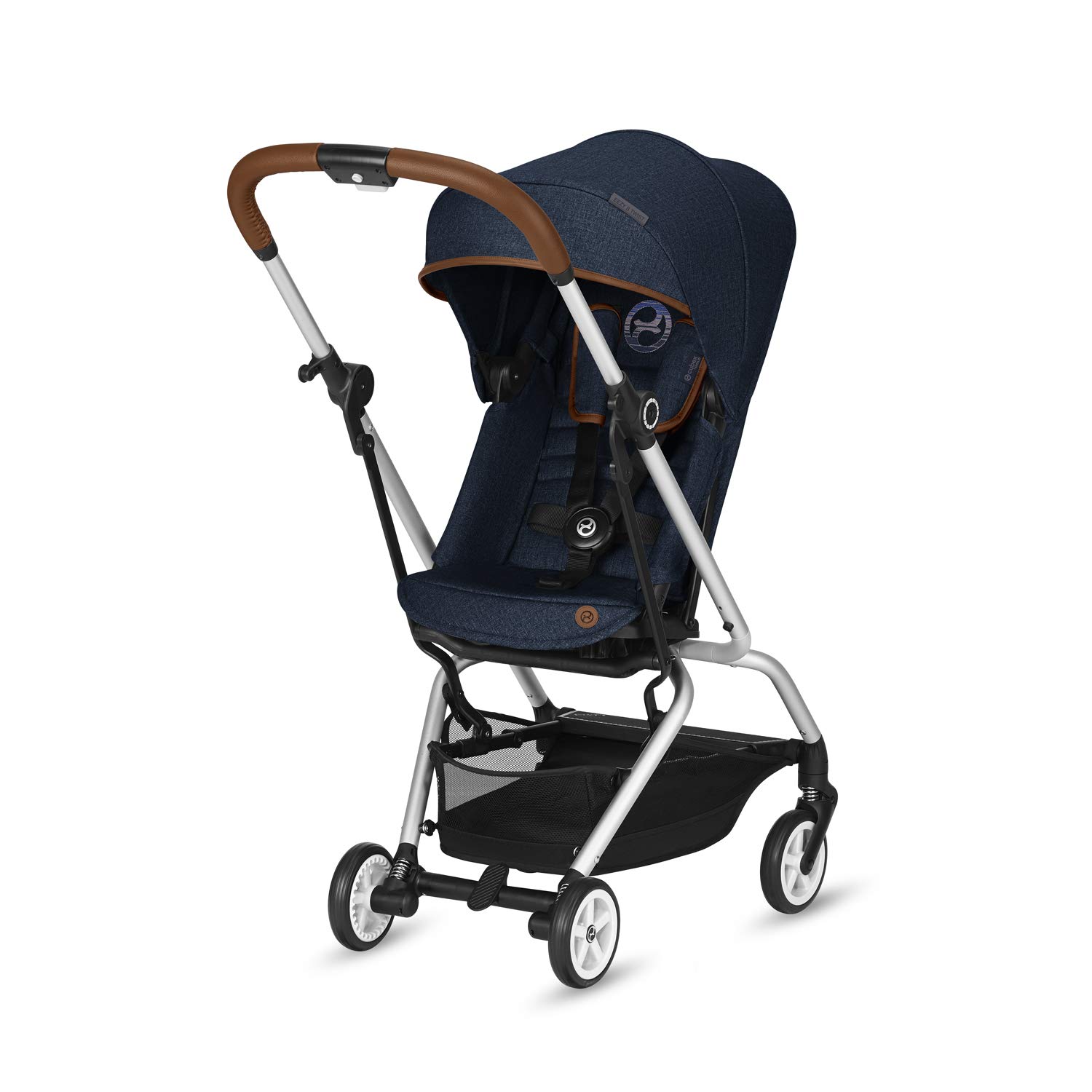 Cybex Gold Buggy Eezy S Twist, 360° Rotating Seat Unit, Ultra Compact, from Birth to 17 kg Denim Collection