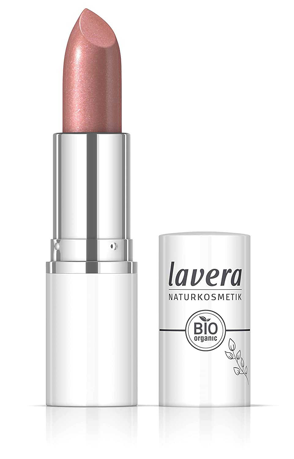 Lavera Candy Quartz Lipstick - Rosewater 01 - Intensive Glow - Feather -Light Texture - Up to 6 Hours Hold - Vegan - Natural Cosmetics (1 x 18 G)