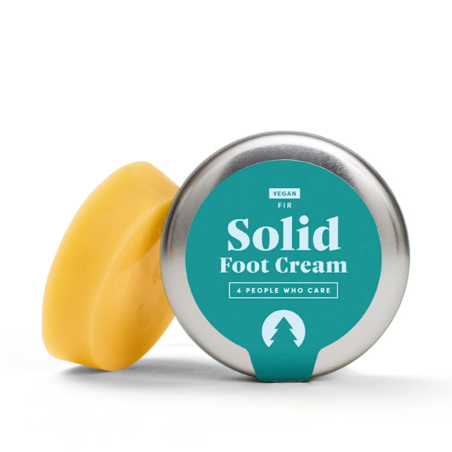4peoplewhocare Vegan Organic Foot Cream Firm 40 g - \"Vegan Toe Delight\" - Natural Cosmetics - Eco Foot Care Cream with Shea Butter - with Fresh Fir Fragrance (Tin)