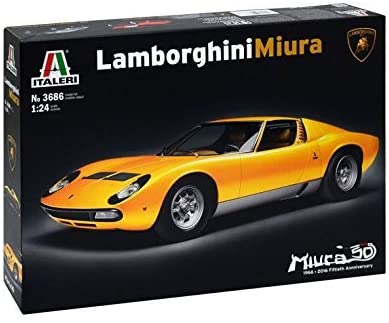Italeri Model Kit-Lamborghini Miura Car-1: 24 Scale Model Kit By Italeri 42