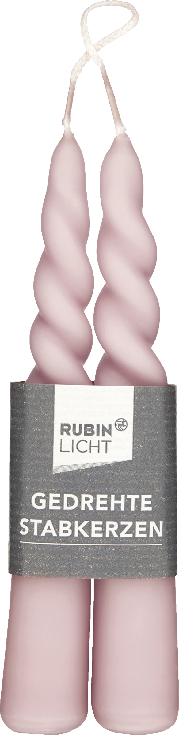 RUBIN LICHT Twisted stick candles old pink