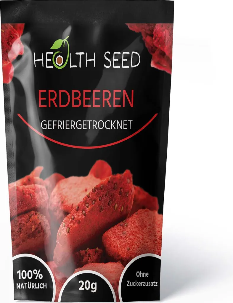 FREEZE-DRIED STRAWBERRIES, 20g sliced ​​fruit Strawberry chips - freeze-dried fruit