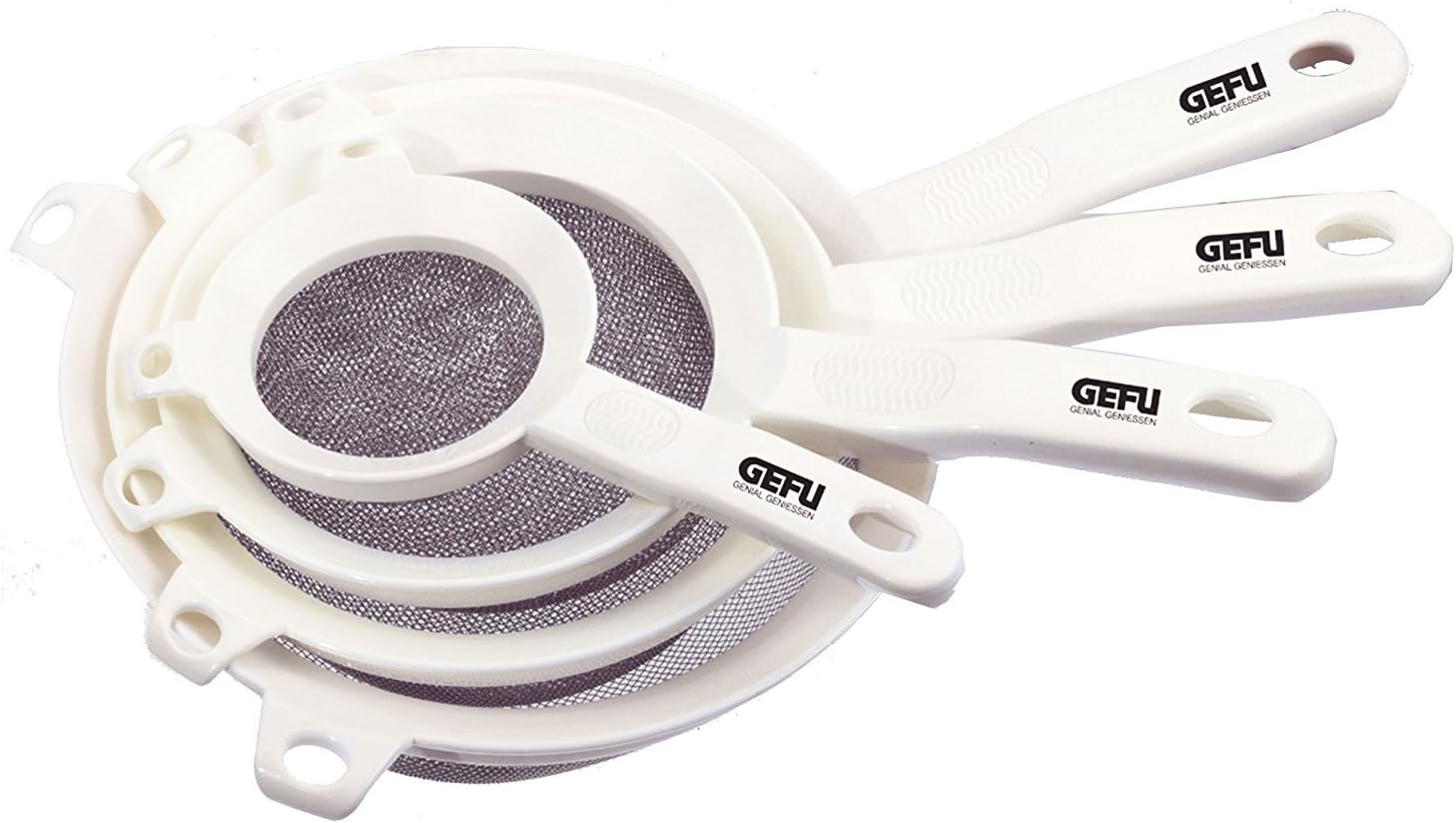 Gefu Sieve, Filter, Accessories for Tea, Zinc-Coated, Plastic Handle, 70mm, 15530