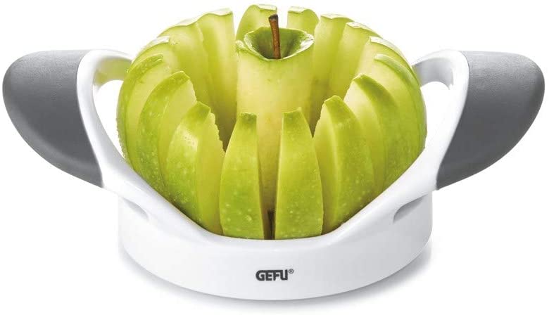 GEFU Parti 13570 Apple Slicer - Pear Cutter - Apple Corer - Plastic and Stainless Steel - Fruit Cutter with Ergonomic Handles