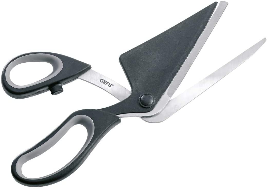 GEFU GF12641 Pizza Scissors PEZZO Pizza Cutter with Stainless Steel Lifter, Kitchen Scissors