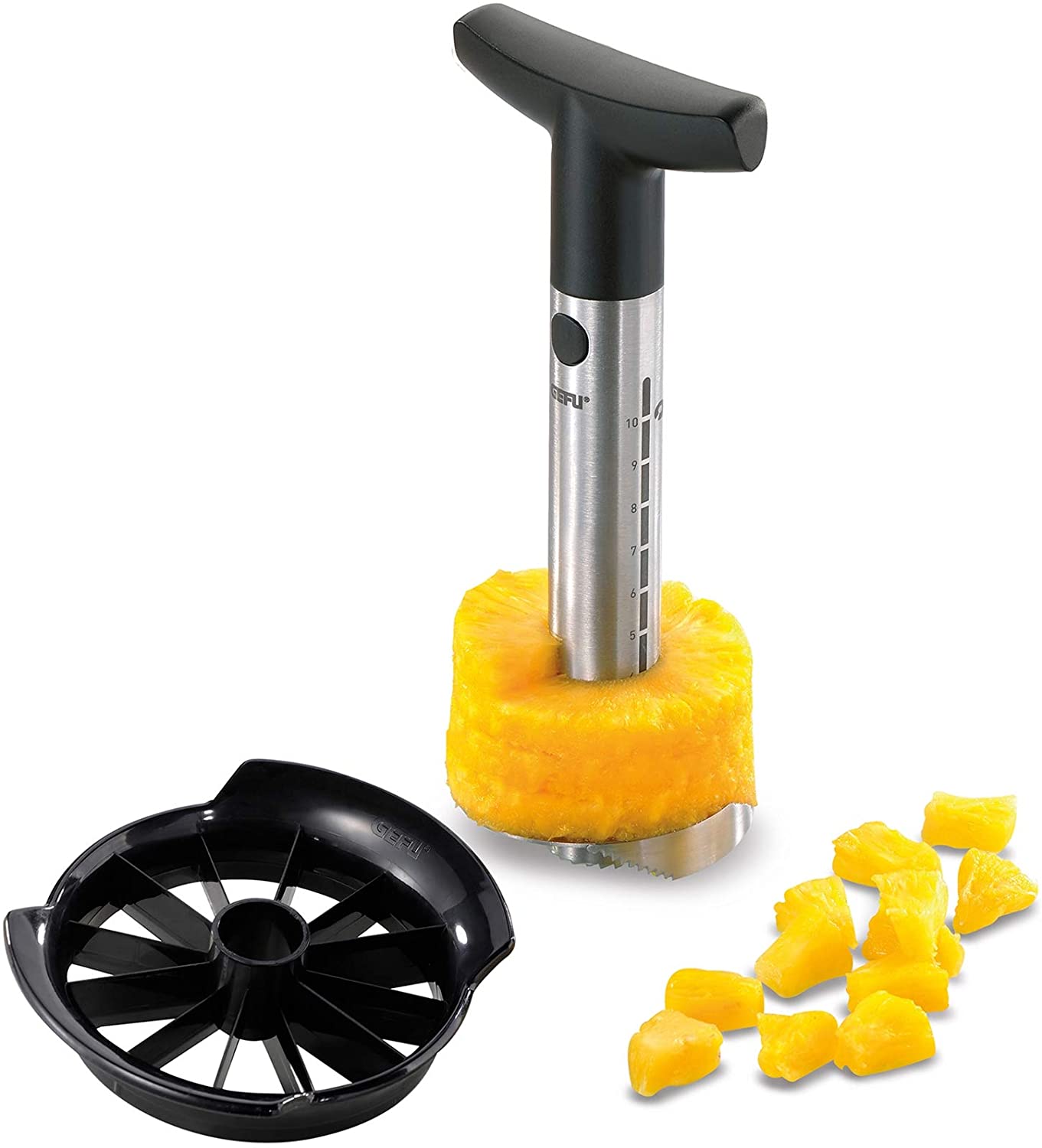Gefu Professional Pineapple Slicer with chips Cutter 85 mm Diameter 89327