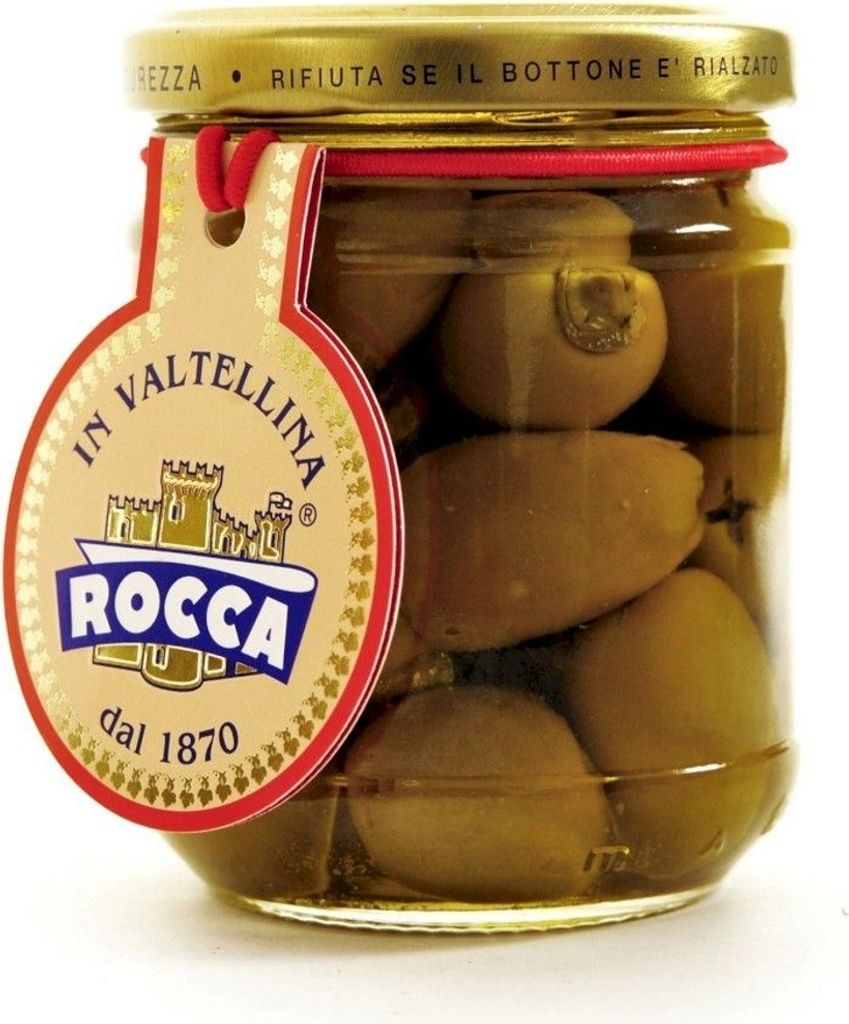 Stuffed olives with anchovies and capers 212 ml. - Rocca 1870