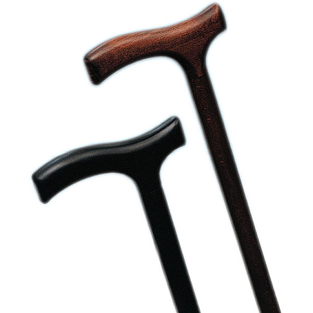 Walking stick with Fritz handle, for men, brown