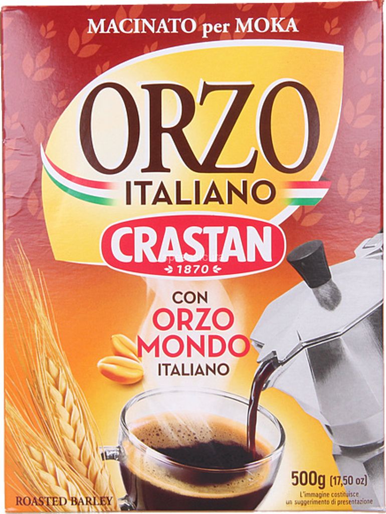Ground grain coffee Orzo Macinato Moka 500g - Crastan