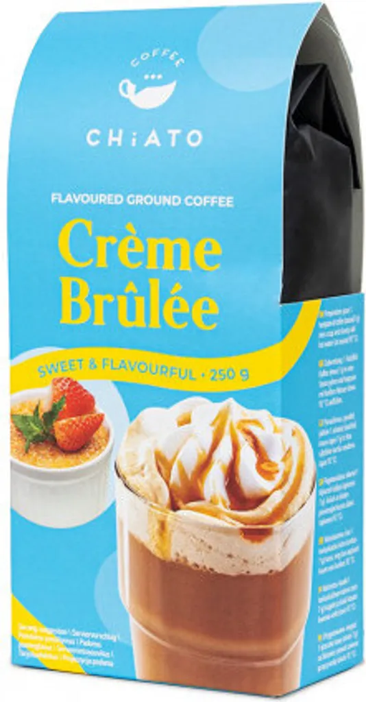 Ground coffee with crème brûlée flavor CHiATO crème brûlée, 250 g