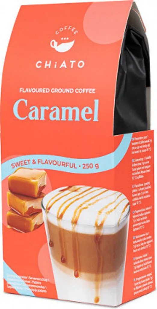 Ground coffee with caramel flavor CHiATO Caramel, 250 g