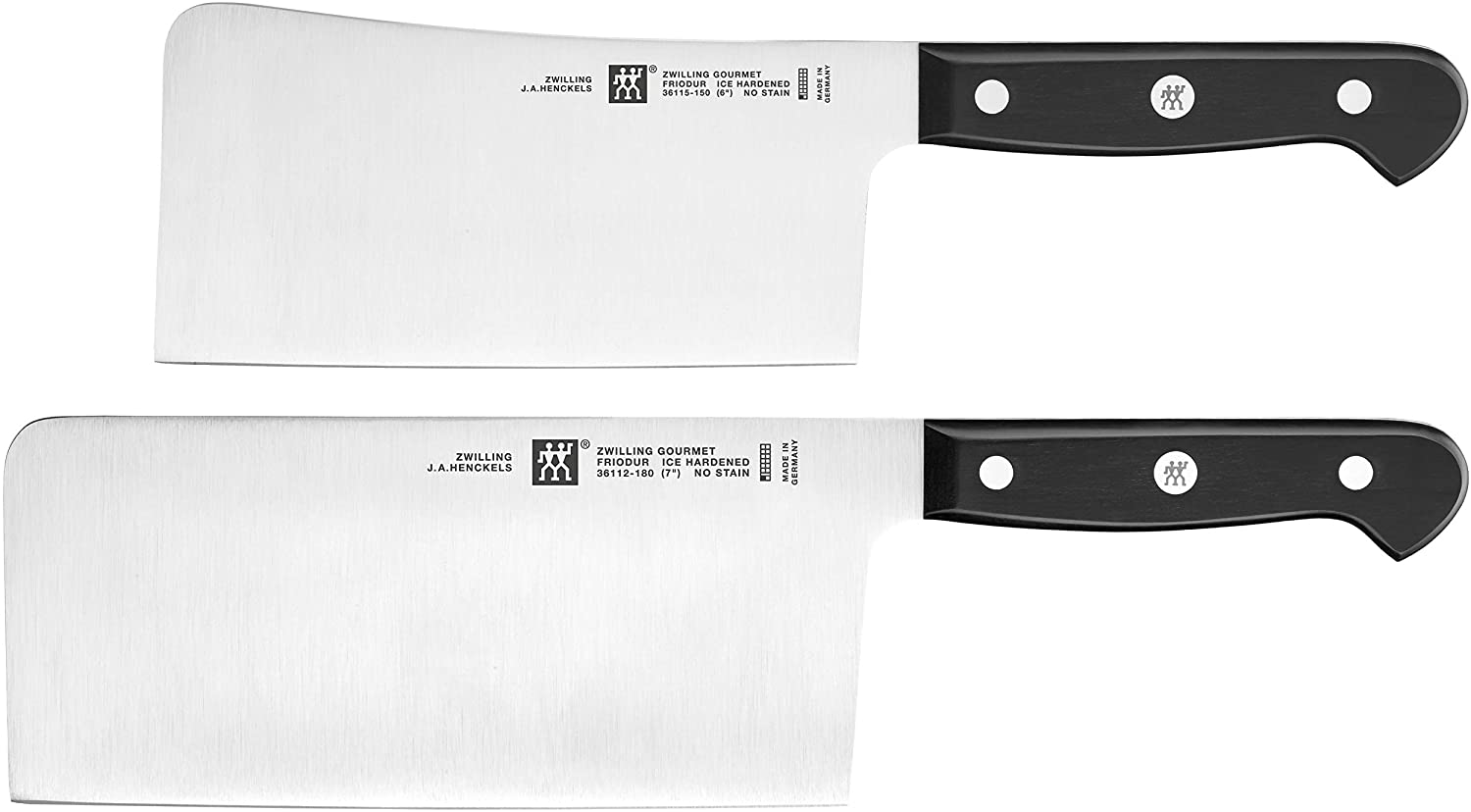 Zwilling \'Gemini \"Gourmet 2 Piece Knife Set with Cleaver and Chinese Chef\'s Knife